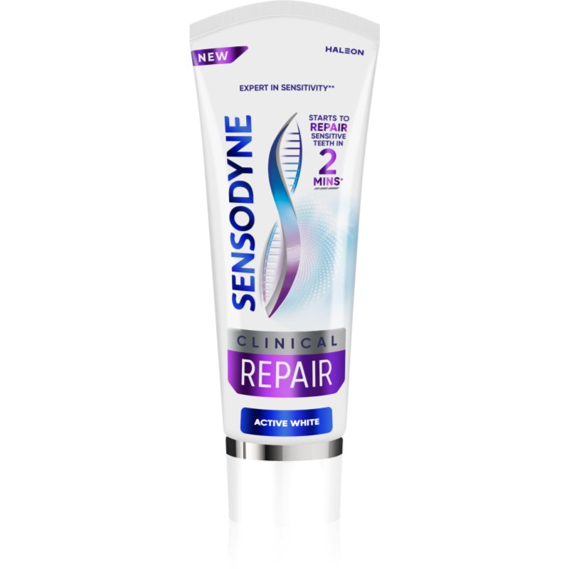 SENSODYNE Clinical Repair Active White wybielająca pasta do zębów zapewniająca długotrwałą ulgę przy nadwrażliwości zębów 75ml