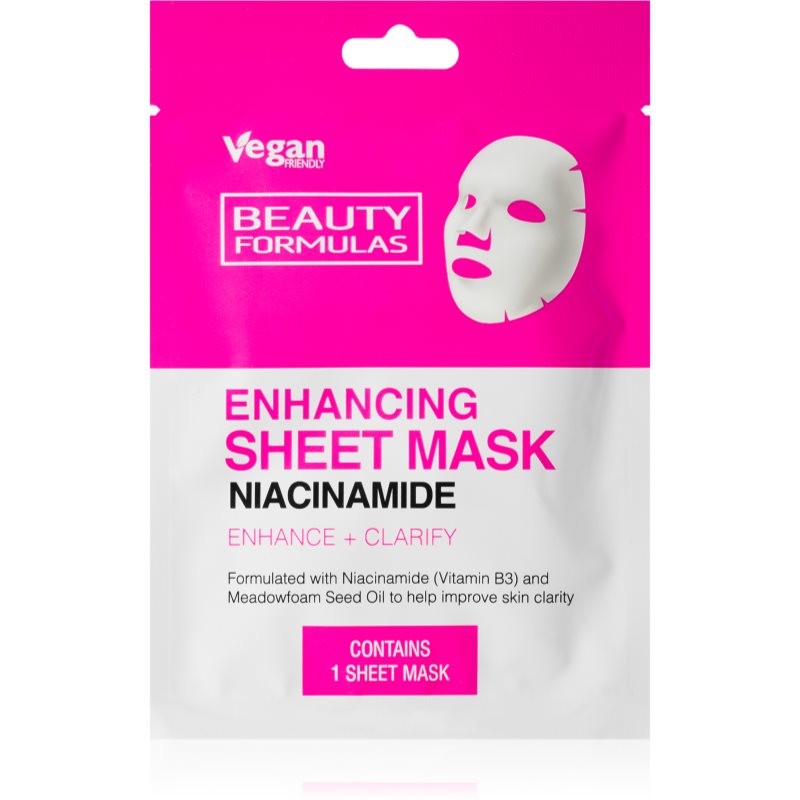 BEAUTY FORMULAS Maseczka W Płachcie Z Niacynamidem 1szt.