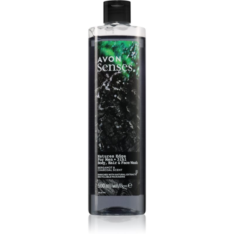 AVON SENSES NATURES EDGE ŻEL DO MYCIA DLA MĘŻCZYZN 3W1 500ML