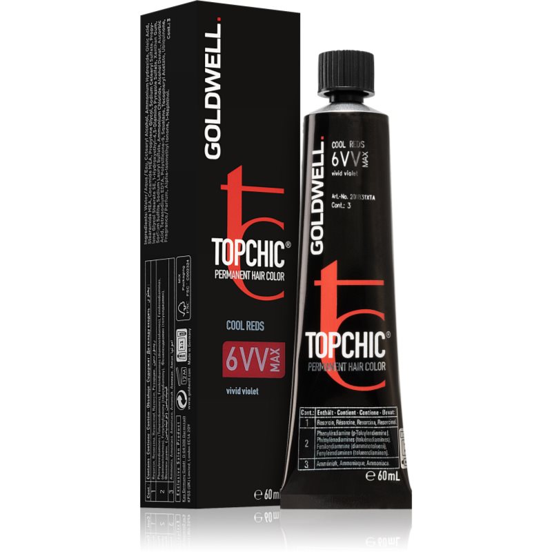 Goldwell Topchic, farba do włosów, 6VV MAX Vivid Violet, 60 ml