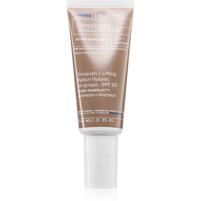 Korres Black Pine 4D BIO-SHAPELIFT Koloryzujący krem do twarzy z SPF20
