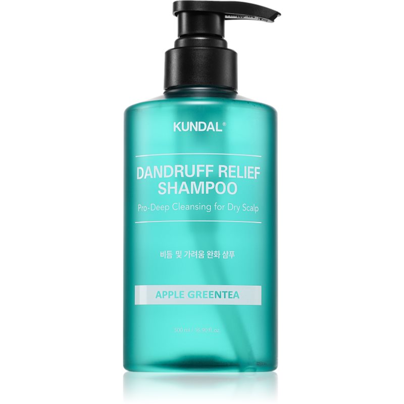 KUNDAL Dandruff Relief Shampoo Apple Green Tea szampon przeciwłupieżowy i łagodzący świąd do skóry suchej 500 ml