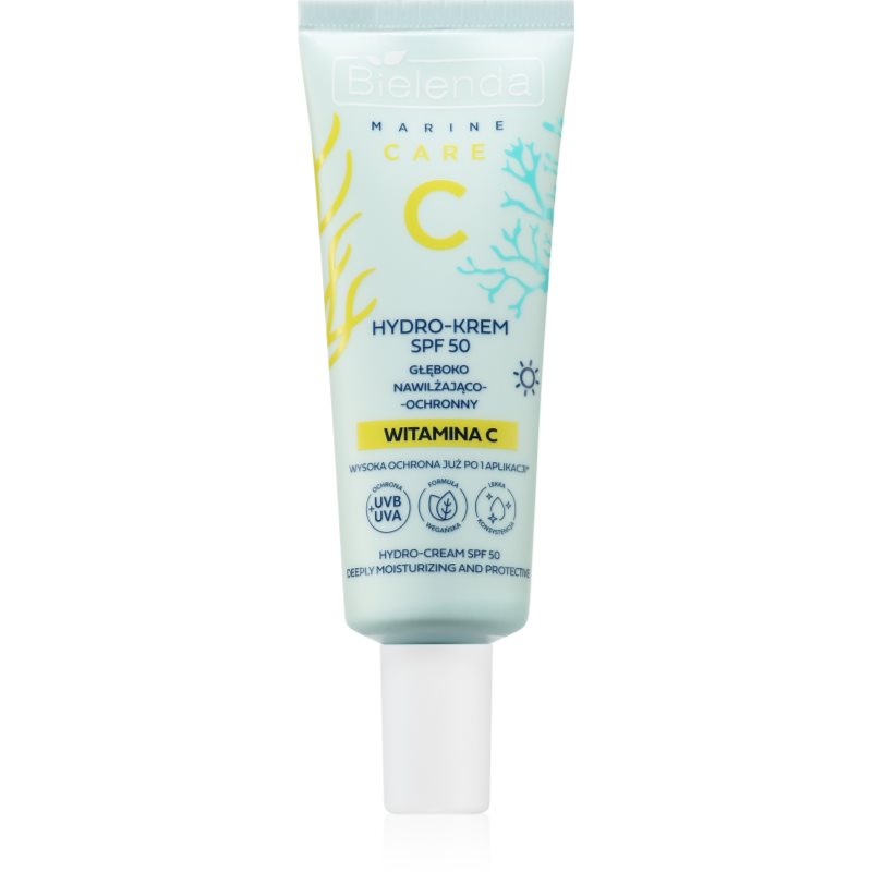 Bielenda, C MARINE CARE, Hydro-krem głęboko nawilżająco- ochronny SPF 50, 40 ml