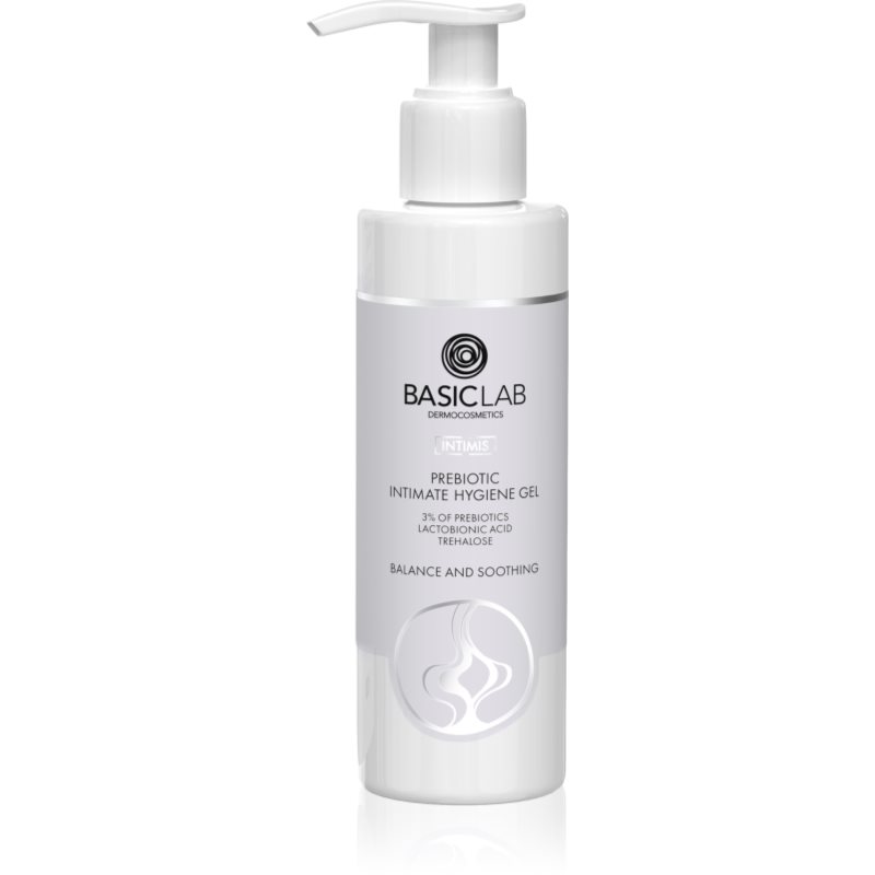BASICLAB Intimis Prebiotyczny Żel Do Higieny Intymnej Z 3% Prebiotyków, Kwasem Laktobionowym I Teharozą Balans I Ukojenie 200ml