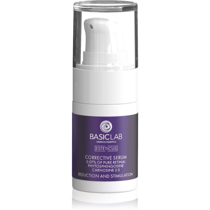 BasicLab Esteticus 0,07% Retinal, Fitosfingozyna, Karnozyna 2.0 - Korygujące serum 20ml