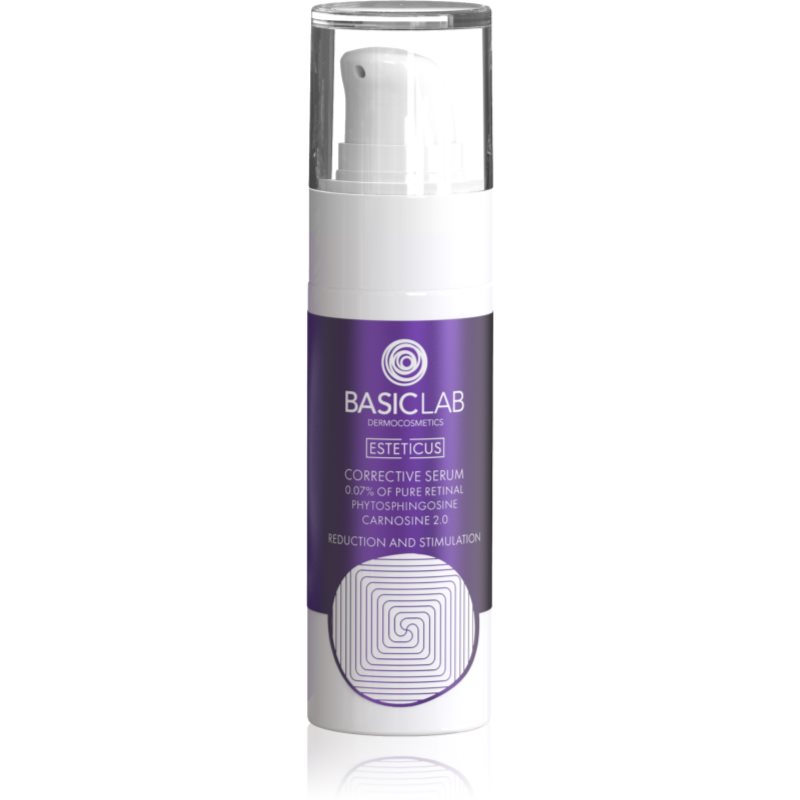 NEW APPROACH BasicLab Esteticus korygujące serum z retinalem 0,07% fitosfingozyną i Karnozyną 2.0 Redukcja i Stymulacja 30 ml