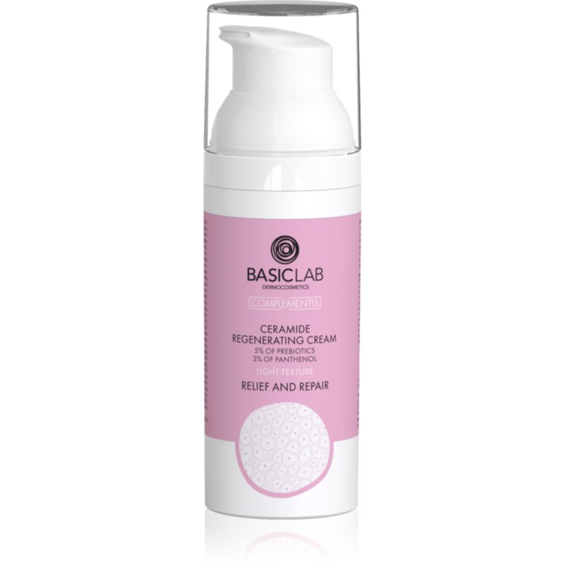 Basiclab BASICLAB - COMPLEMENTIS - Ceramide Regenerating Cream - Ceramidowy krem regenerujący z 5% betainą i 3% mocznikiem - Odżywienie i odbudowa - Dzień & Noc - 50 ml