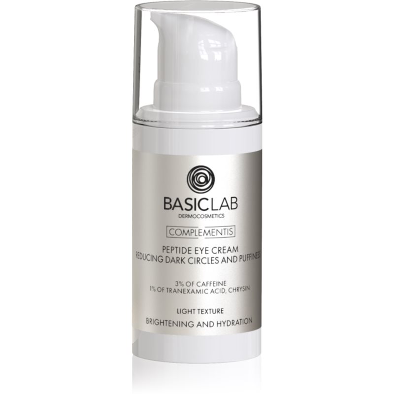Basiclab Complementis 3% Kofeiny - Peptydowy krem pod oczy lekka konsystencja 15ml