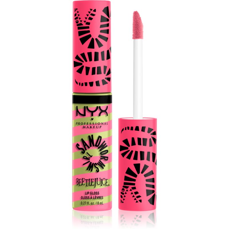 NYX Professional Make Up x Beetlejuice Sandworm Swirl błyszczyk do ust 01 Pink + Green 10ml