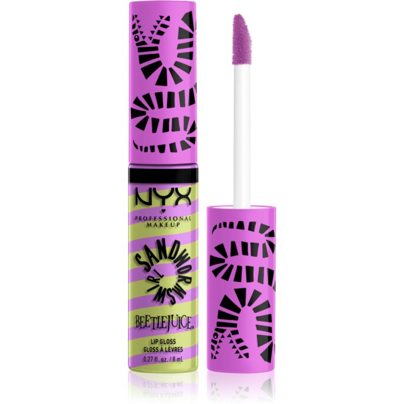 NYX Professional Make Up x Beetlejuice Sandworm Swirl błyszczyk do ust 02 Green + Purple 10ml