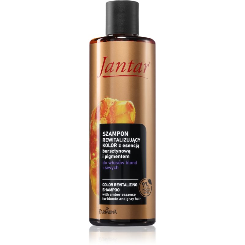 Jantar, Szampon rewitalizujący kolor do włosów blond i siwych z esencją bursztynową, 300ml