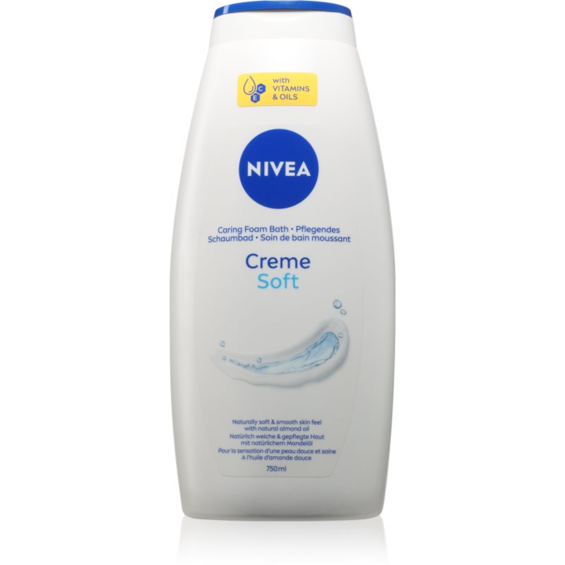 Nivea Creme Soft, pianka do kąpieli, 750 ml