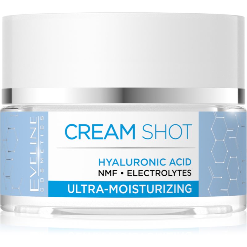 Eveline Cosmetics Cream Shot Hyaluronic Acid krem intensywnie nawilżający do skóry suchej i bardzo suchej 50 ml
