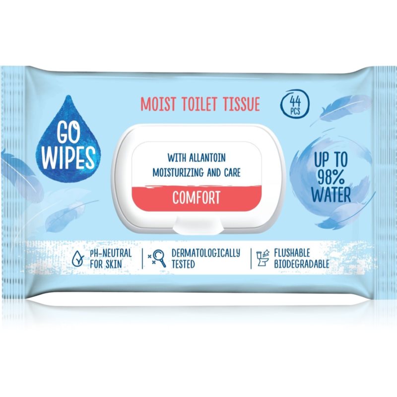 GoWipes Comfort nawilżany papier toaletowy do skóry wrażliwej 44 szt.