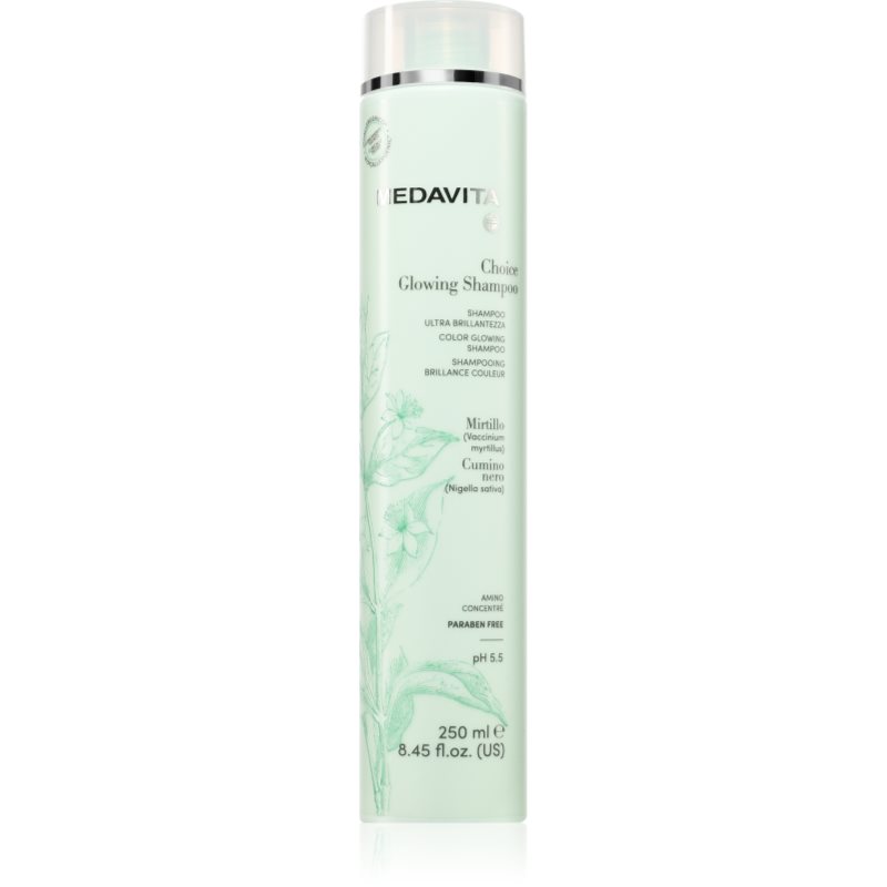 Medavita Choice Glowing Shampoo szampon pielęgnujący do nabłyszczania i zmiękczania włosów 250 ml