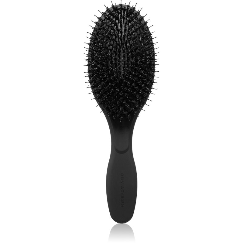 Olivia Garden Care Oval Boar&Nylon Bristles, szczotka do włosów z włosiem dzika, Black Label