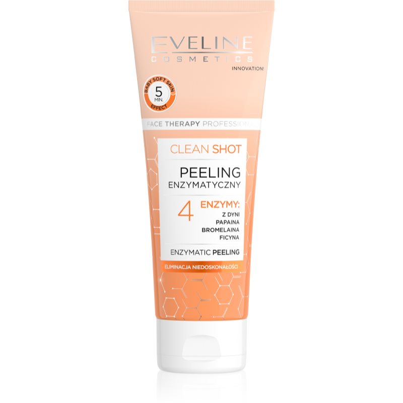 Eveline Cosmetics Clean Shot 4 Enzymes peeling enzymatyczny przeciw niedoskonałościom skóry 75 ml