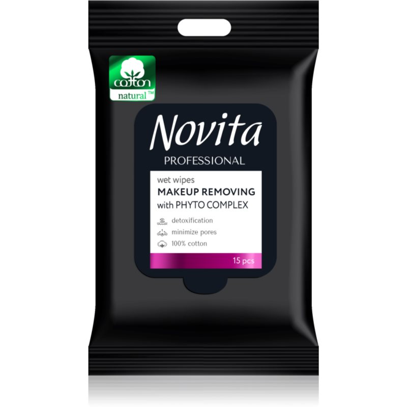 Novita, Chusteczki MakeUp Detox, 15szt.
