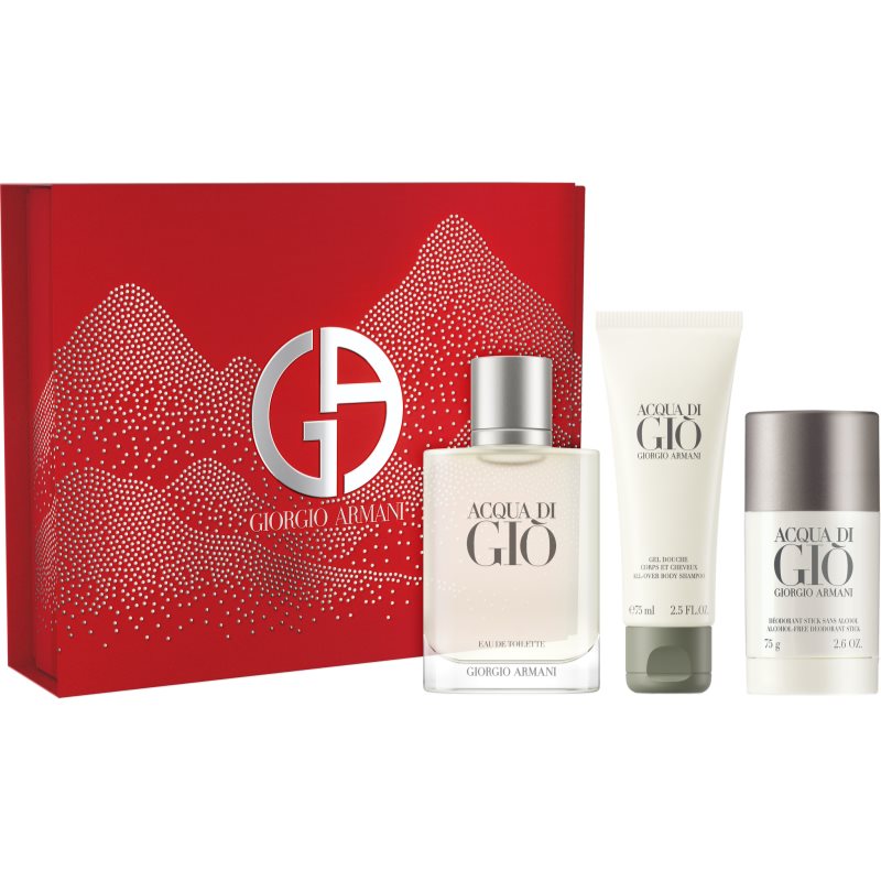 SET GIORGIO ARMANI Acqua di Gio Pour Homme EDT spray 100ml + SHOWER GEL 75ml + DEO stick 75g