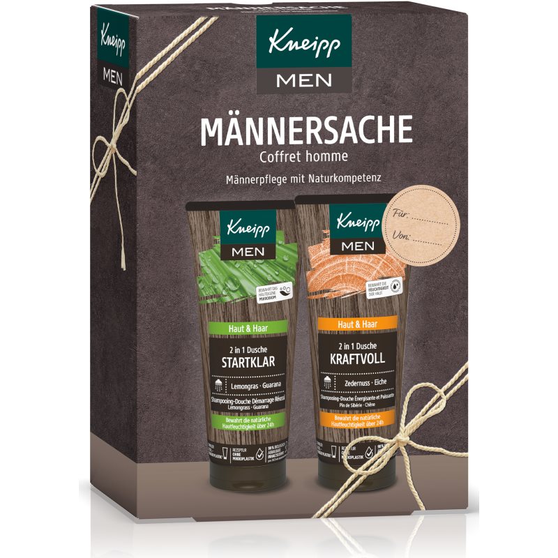 Kneipp Men Shower Duo Zestaw żel pod prysznic 2in1 Startklar 200 ml + żel pod prysznic 2in1 Kraftvoll 200 ml