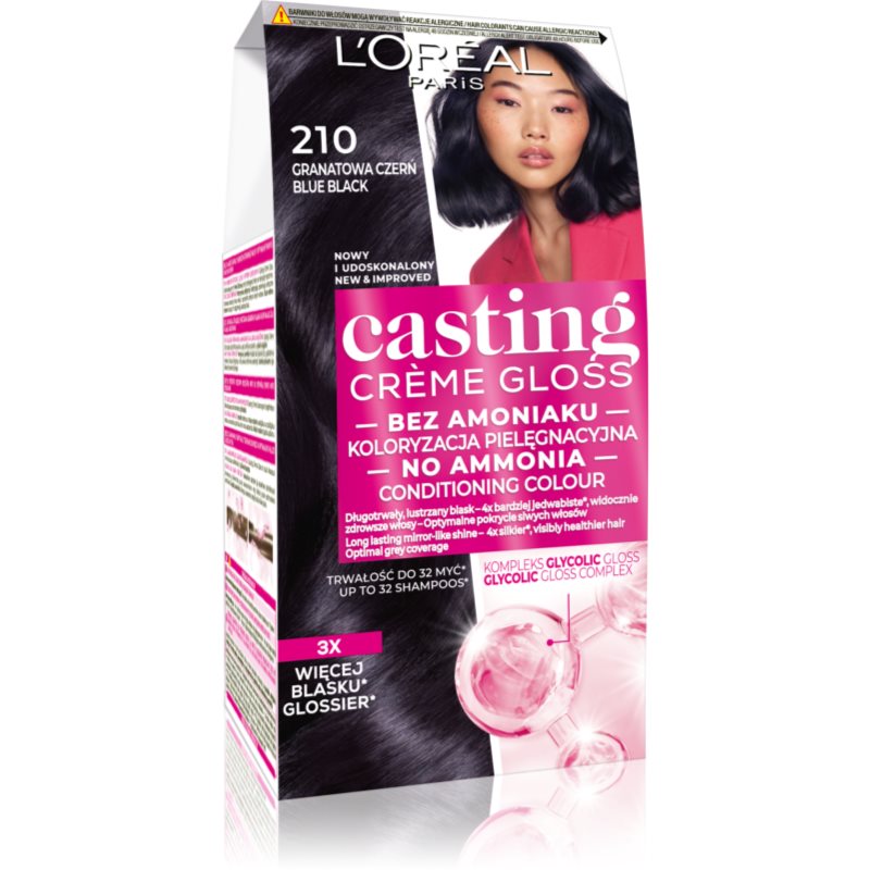 Loreal Casting Creme Gloss 210 Granatowa Czerń