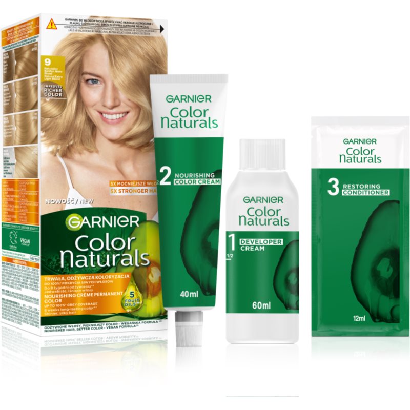 Garnier Color Naturals trwała farba do włosów 9 naturalny bardzo jasny blond