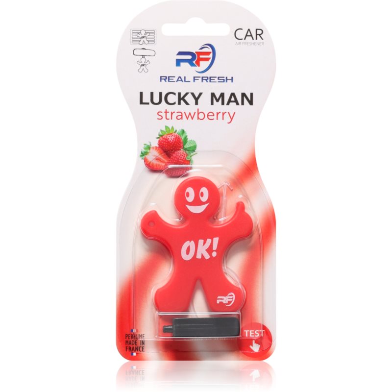 Real Fresh Lucky Man Strawberry zapach do samochodu 1 szt.