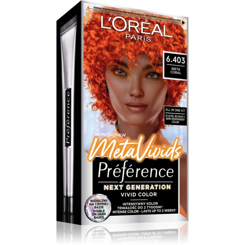 L'Oreal Paris Preference MetaVivids farba do włosów 6.403 Meta Coral