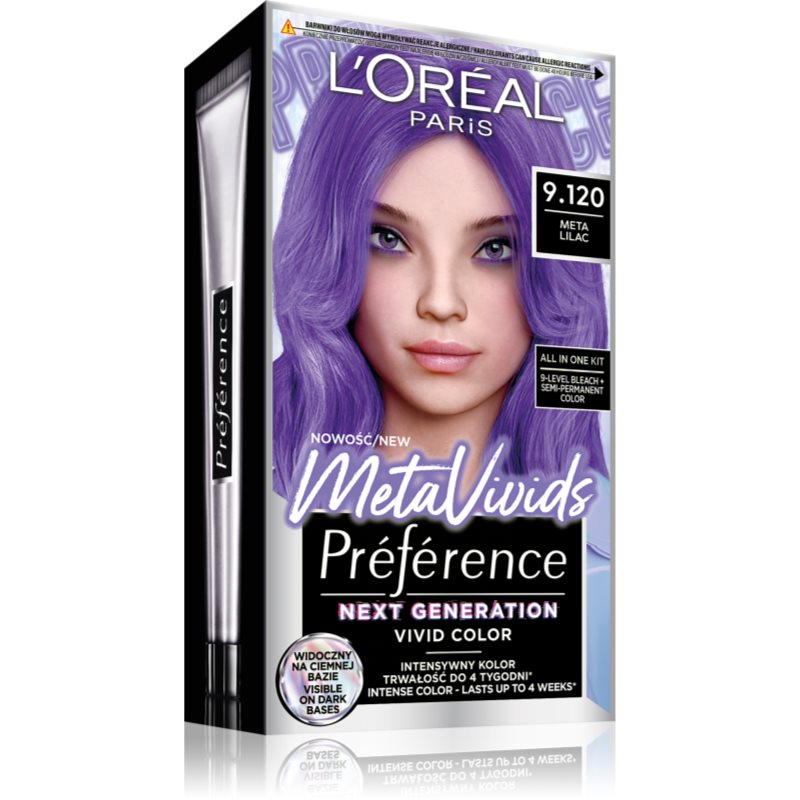 L'OREAL Preference Metavivids Farba Do Włosów 9.120 Meta Lilac
