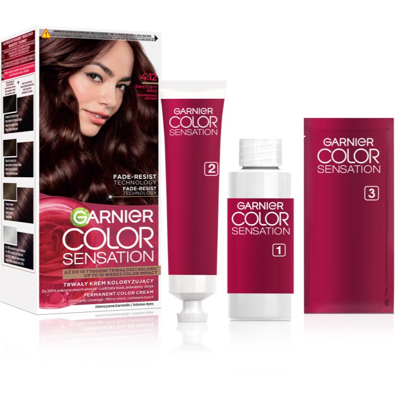 Garnier Color Sensation Krem koloryzujący 4.12 Świetlisy Brąz