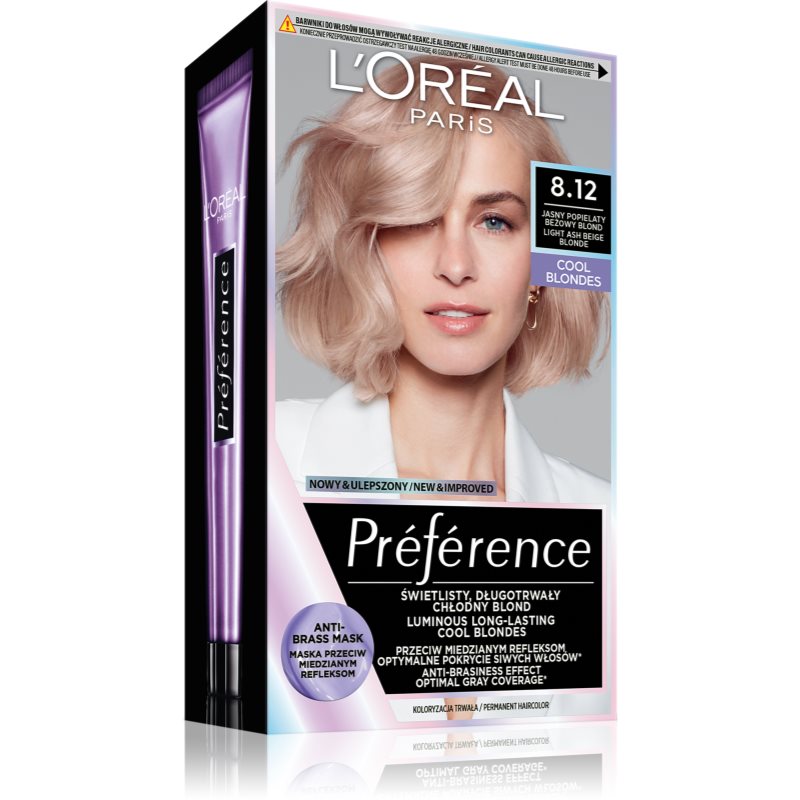 L'Oreal L'Oreal Preference Cool Blondes Farba do włosów 8.12 Alaska