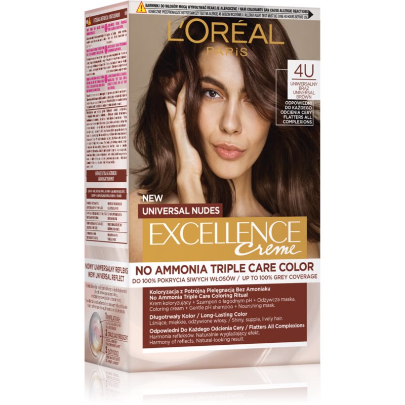 L’Oréal Paris Excellence Créme Universal Nudes trwała farba do włosów bez amoniaku 4U