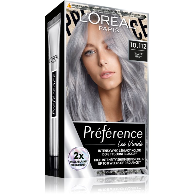 Loreal Preference Vivid Colors Farba do włosów nr 10.112 Silver Grey Soho) 1op