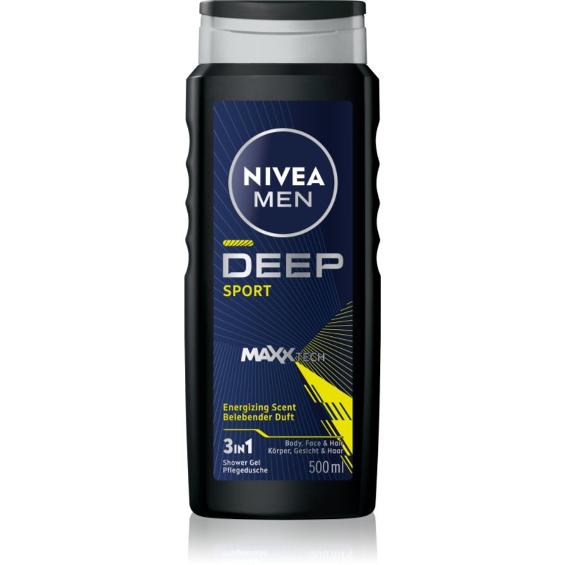 NIVEA MEN DEEP SPORT ŻEL POD PRYSZNIC 3W1 DLA MĘŻCZYZN 500ML