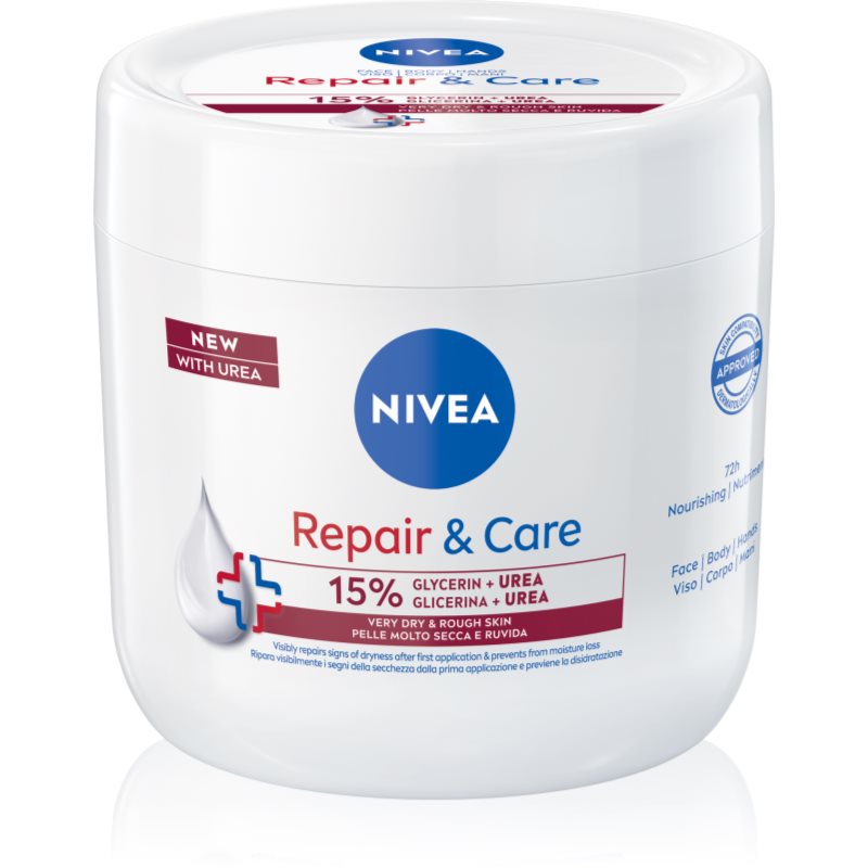 NIVEA REPAIR & CARE UREA KREM NAWILŻAJĄCO-REGENERUJĄCY DO CIAŁA, TWARZY I DŁONI 400ML