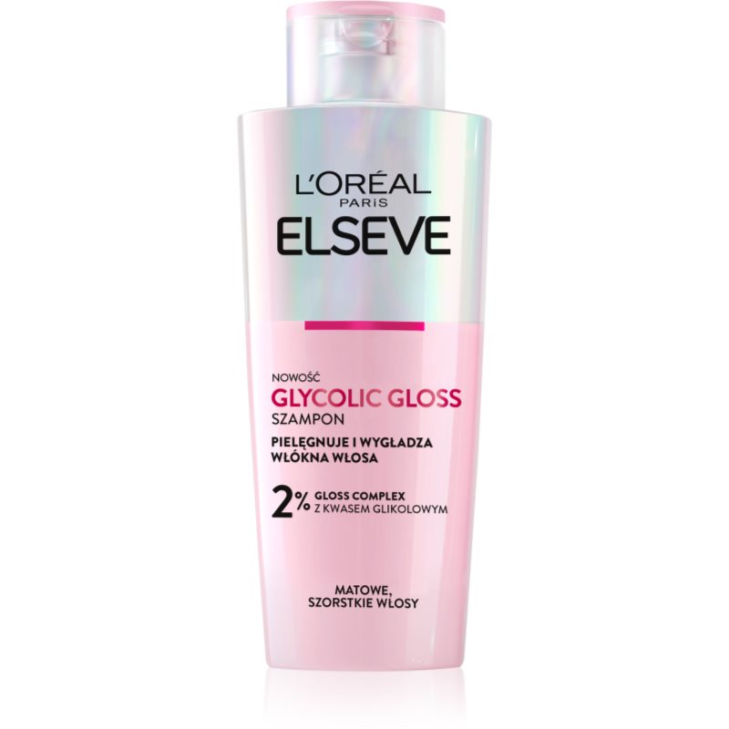 L'OREAL Elseve Glycolic Gloss Szampon Rewitalizujący Przywracający Blask Włosom Matowym 200ml