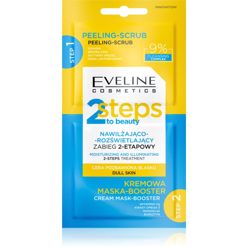 Eveline Cosmetics 2 Steps to Beauty nawilżająco-rozświetlający zabieg 2-etapowy 2x4ml