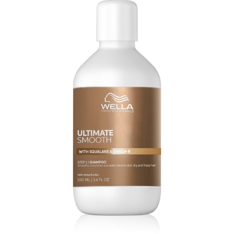 Wella Ultimate Smooth, odżywczy szampon do włosów suchych i puszących, 100ml