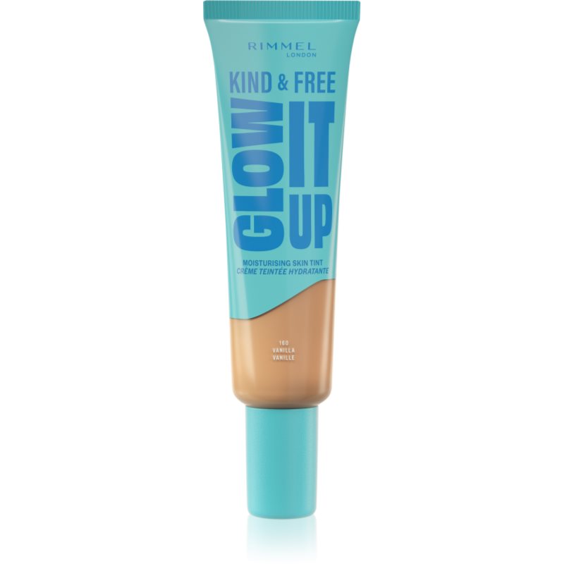 Rimmel Kind & Free Glow It Up Skin Tint Nawilżający podkład do twarzy, 160 Vanilla