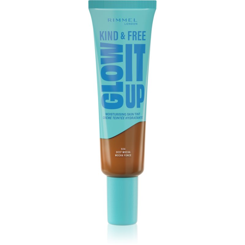 Rimmel London Kind & Free Glow It Up Moisturising Skin Tint Podkład 30 ml Odcień 504 Deep Mocha