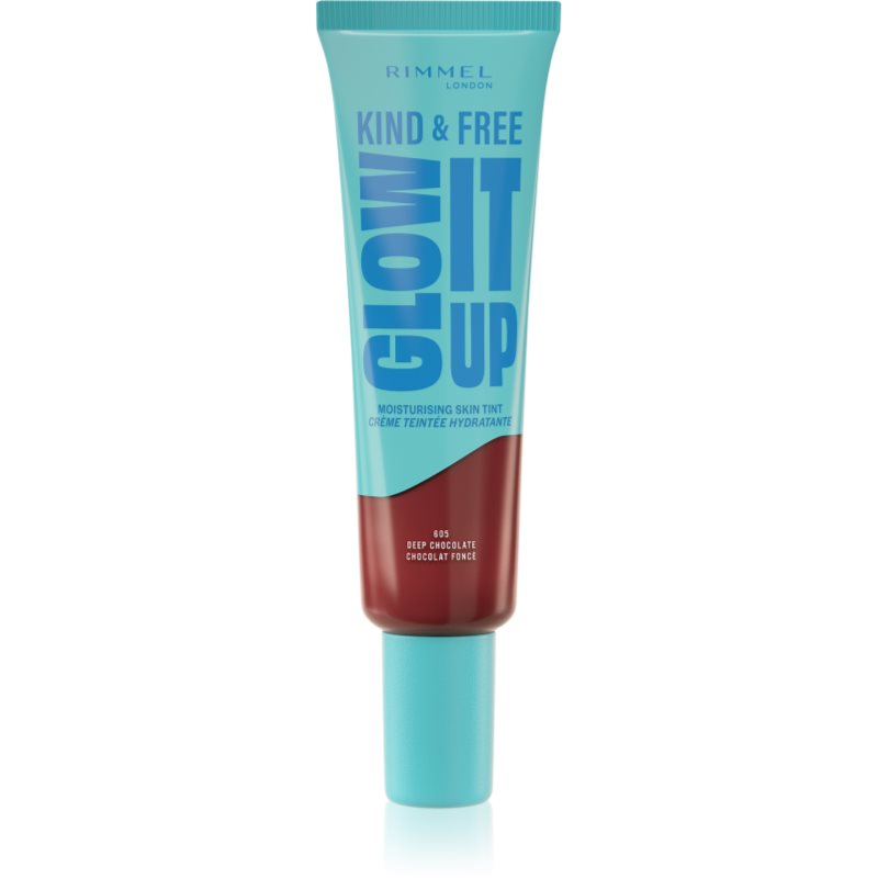Rimmel London Kind & Free Glow It Up Moisturising Skin Tint Podkład 30 ml Odcień 605 Deep Chocolate