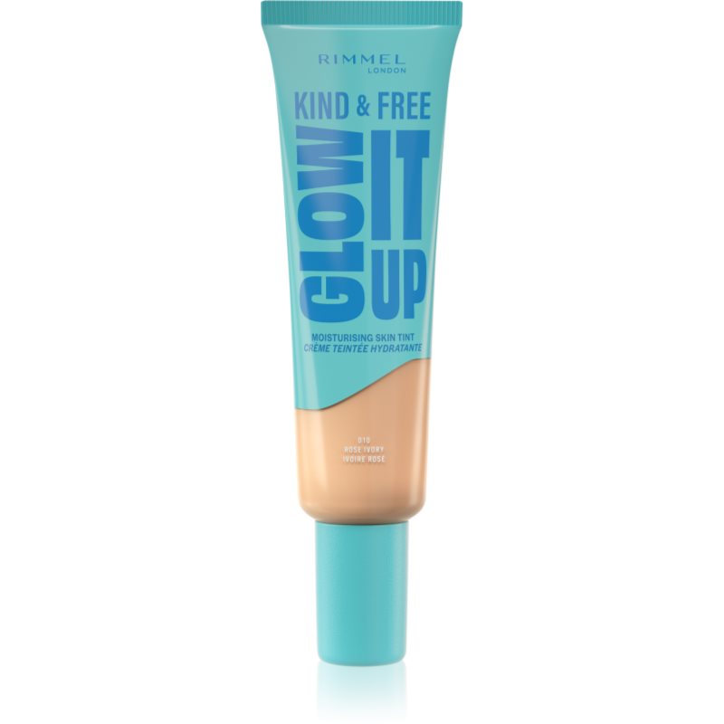 Rimmel Kind & Free Glow It Up Skin Tint Nawilżający podkład do twarzy, 010 Rose Ivory