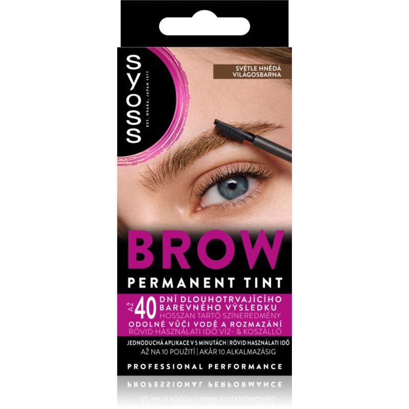 Syoss Brow zestaw do permanentnego koloryzowania brwi Jasny Brąz