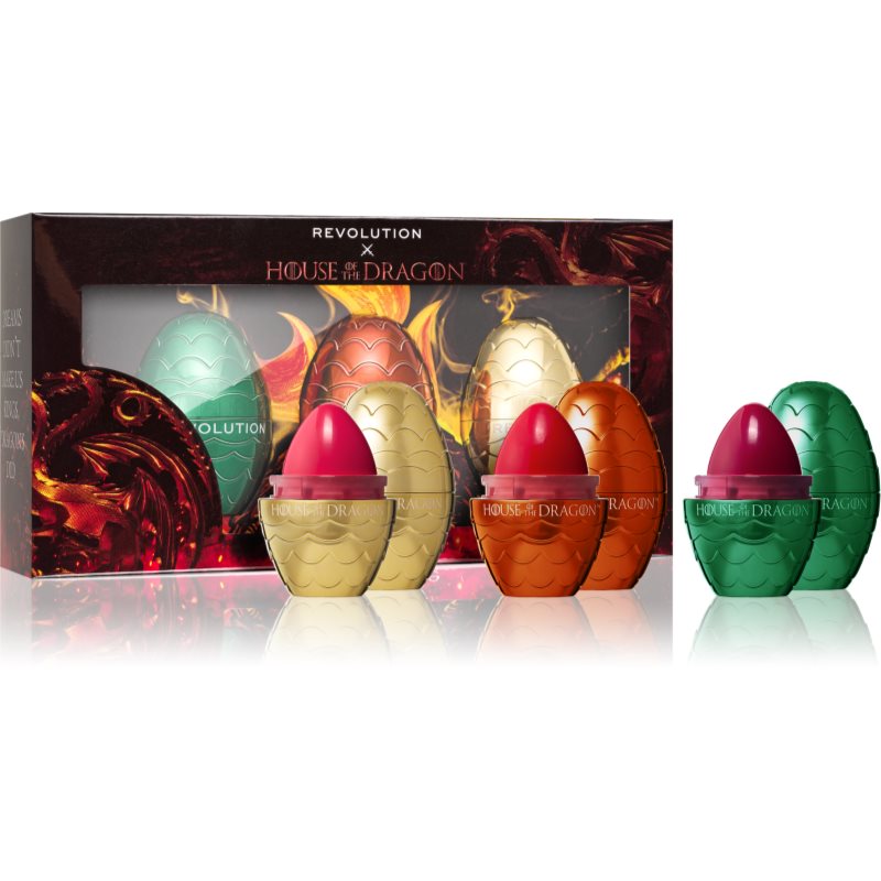 Makeup Revolution x House Of The Dragon zestaw balsamów do ust i policzków 3 x 9g