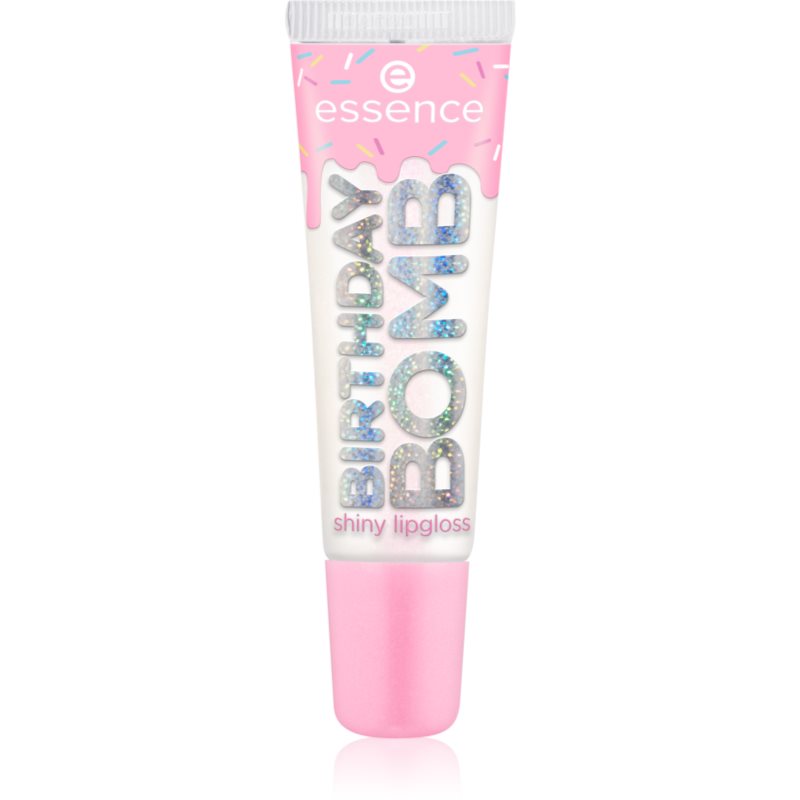 Essence Birthday Bomb Shiny Lipgloss brokatowy błyszczyk do ust 01 Cake My Day! 10ml