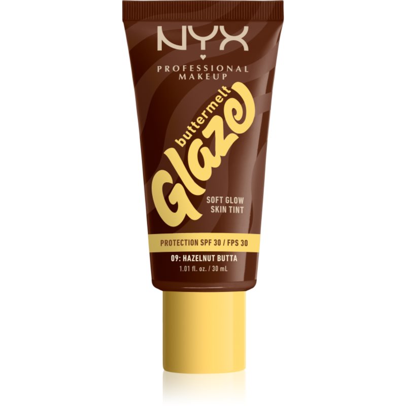 NYX Buttermelt Glaze Podkład do twarzy, Hazelnut Butta