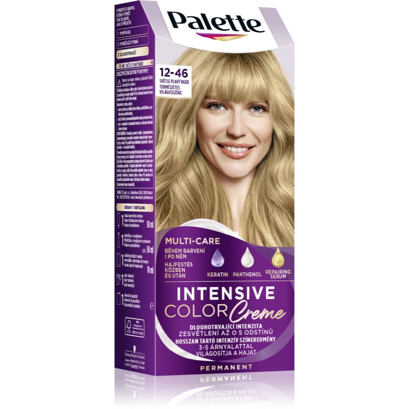 Schwarzkopf Farba do włosów Palette Intensive Color Creme Jasny blond nude BW12