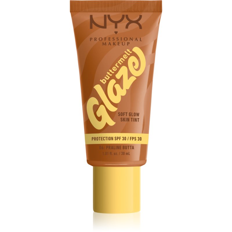 NYX Professional Makeup Buttermelt Glaze Soft Glow Skin Tint SPF30 Podkład 30 ml Odcień 06 Praline Butta