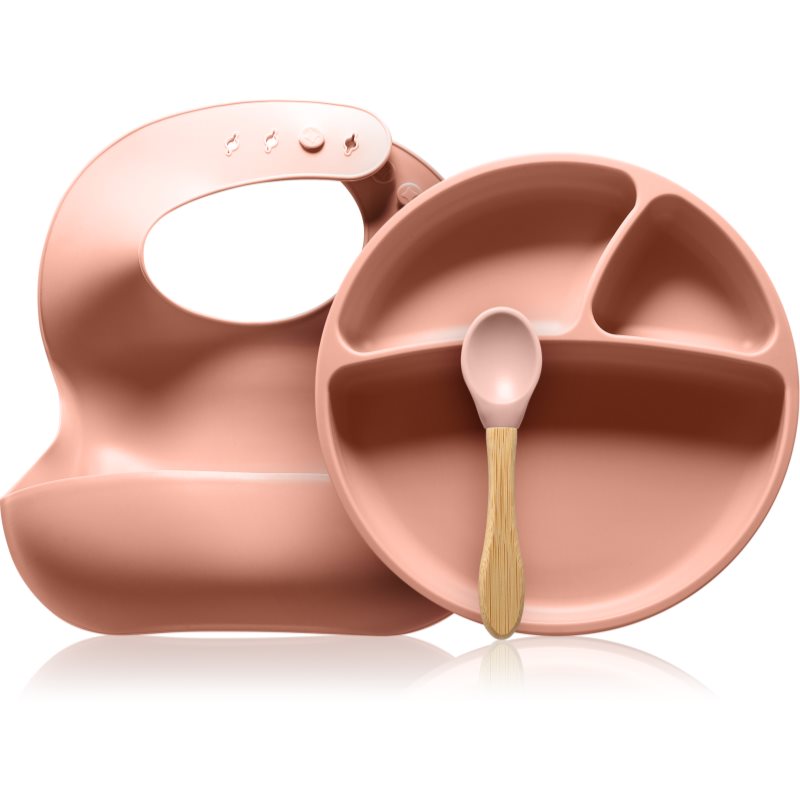 Minikoioi BLW II Pinky Pink zestaw naczyń