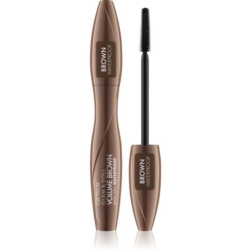Catrice Glam & Doll Volume Brown wodoodporny tusz do rzęs Brąz 10ml